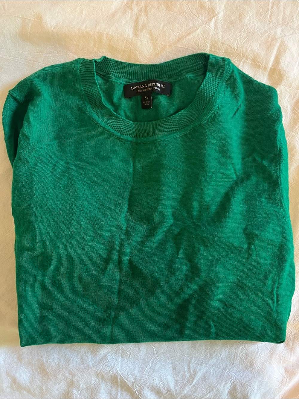 Banana Republic Women's Bright Emerald Crewneck Sweater